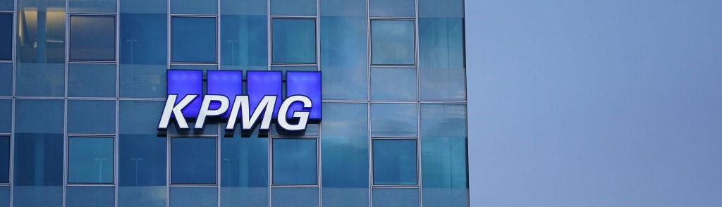 BERLIN, GERMANY &#8211; JANUARY 22: The logo of KPMG, a multinational tax advisory and accounting services company, hangs on the facade of a KPMG offices building on January 22, 2021 in Berlin, Germany. KPMG has come under the spotlight in Germany due to the company&#8217;s role in the current Wirecard scandal.  (Photo by Sean Gallup/Getty Images)
...